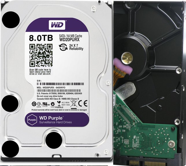 WD Surveillance 8TB Purple Hard Drive