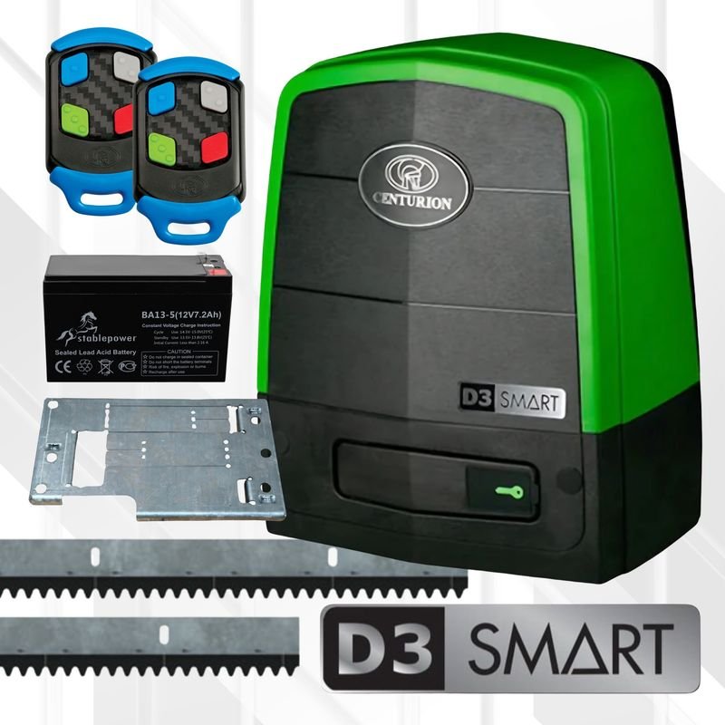 Centurion Gate Motor Full Kit D3 SMART Incl Base Rack Anti-Theft Brk