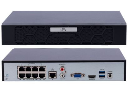 Uniview 8Channel 8PoE Ultra265 Plug & Play NVR Support cloud upgrade
