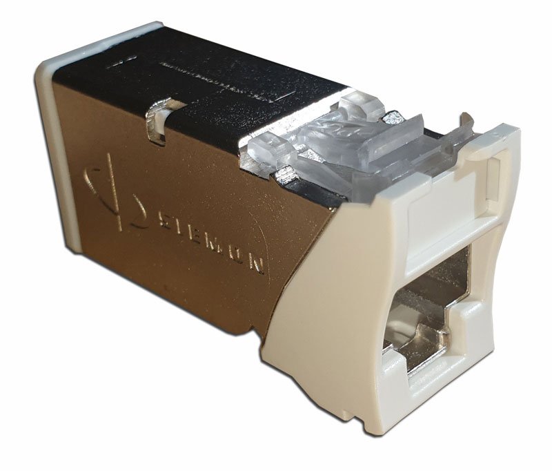 Siemon Z-MAX Module Cat6A Hybrid Flat/Angled Shielded No Door White