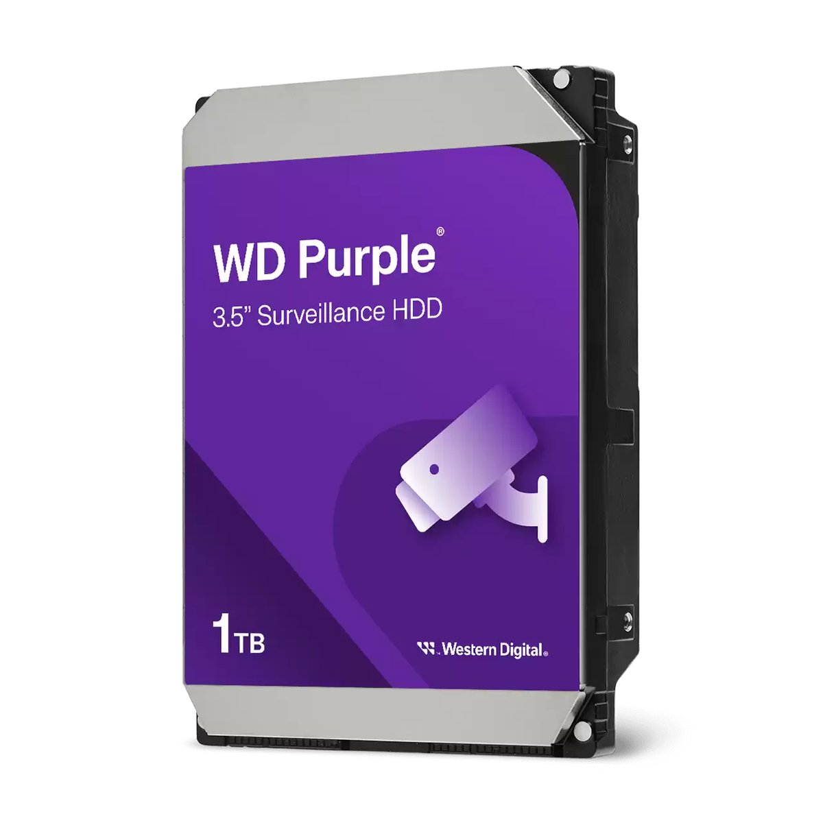 Western Digital 1TB Purple Surveillance Hard Drive - Front View