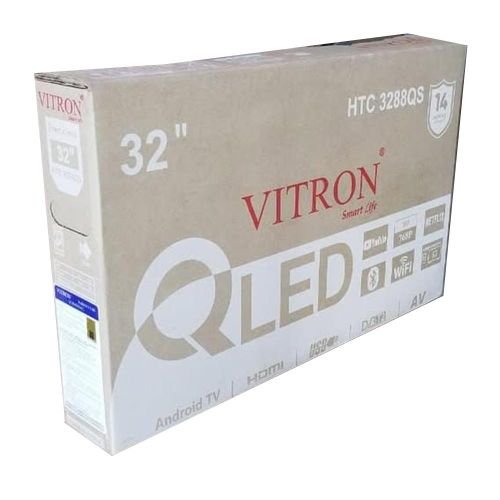 Vitron HTC3288QS 32" Inch QLED Smart Android TV/Bluetooth, WiFi, Inbuilt Decoder, Netflix, YouTube, App Store - Back View