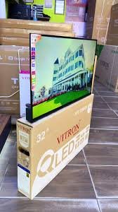 Vitron HTC3288QS 32" Inch QLED Smart Android TV/Bluetooth, WiFi, Inbuilt Decoder, Netflix, YouTube, App Store - Front View