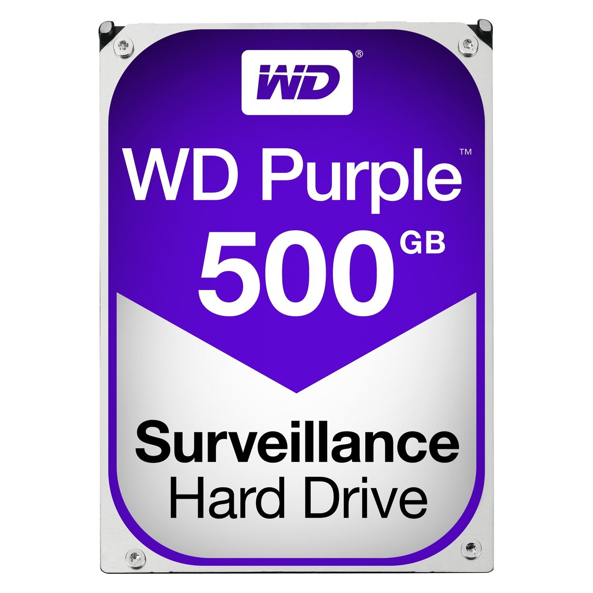 500gb WD Purple Surveillance Hard Disk - Front View
