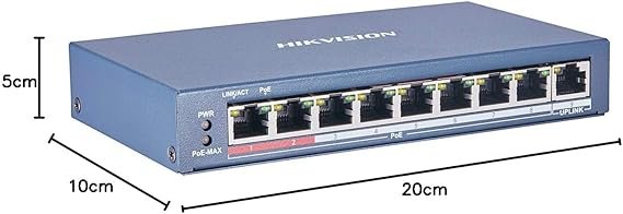 Hikvision 8 Port POE Switch DS-3E0109P-E/M(B) - Front View