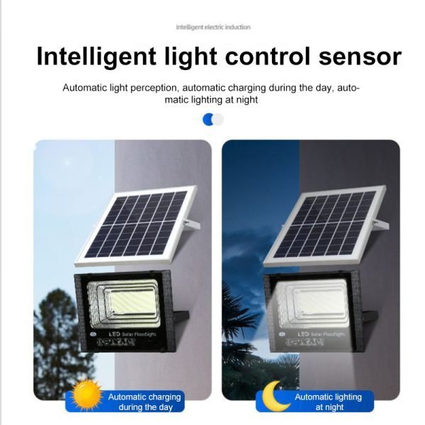 100WATTS JDT SOLAR FLOOD LIGHT HIGH POWER OUTDOOR SECURITY - Front View