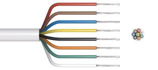 8 core alarm cable 100m - Front View