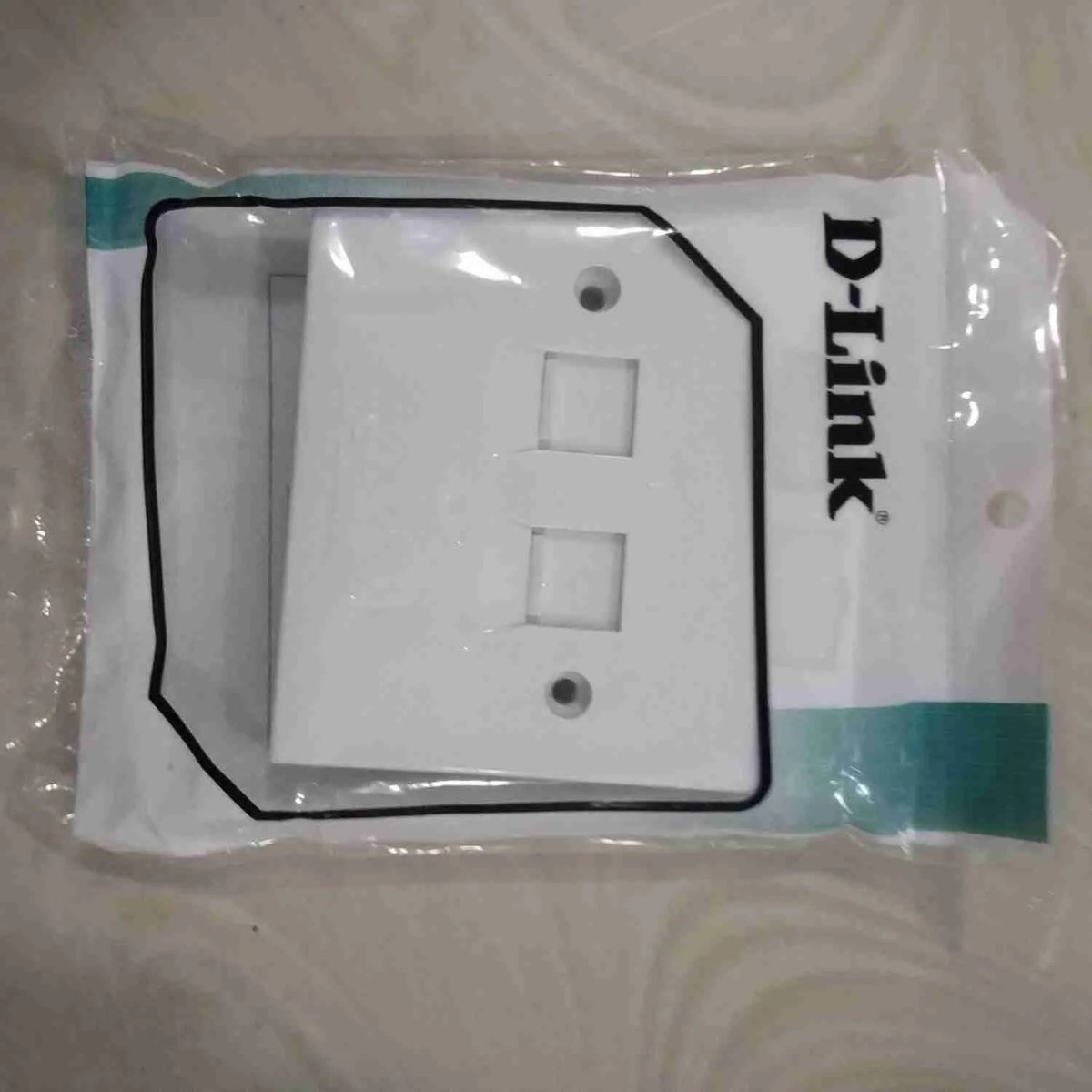 D-Link Face Plate 2 Dual NFP-0WHI21 - Front View