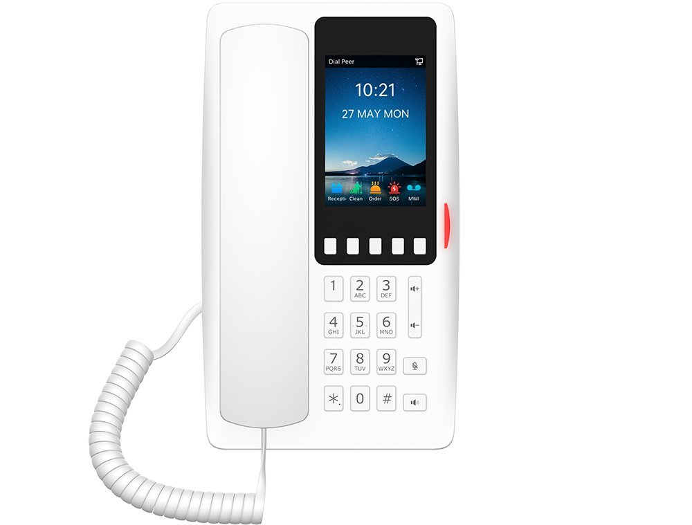 Fanvil-H6W-Hotel-Wireless-IP-Phone-Black - Front View