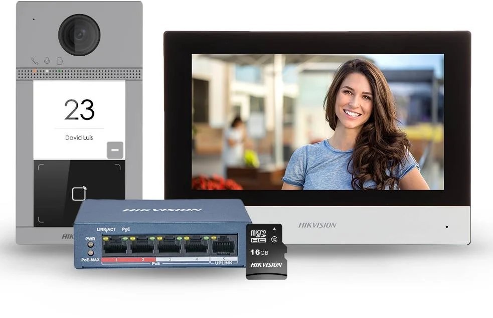 Hikvision DS-KIS604-S(C)IP Video Intercom Kit - Back View