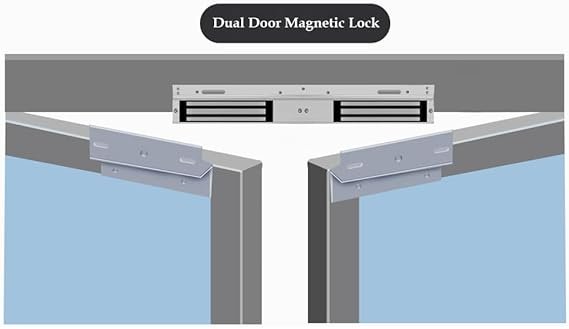 Double maglock 560kg with relay & led magnetic lock - Back View