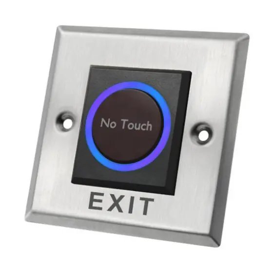 Touchless Exit Button with IR Sensor No Touch Technology and LED Indicator Door Exit Switch - Front View