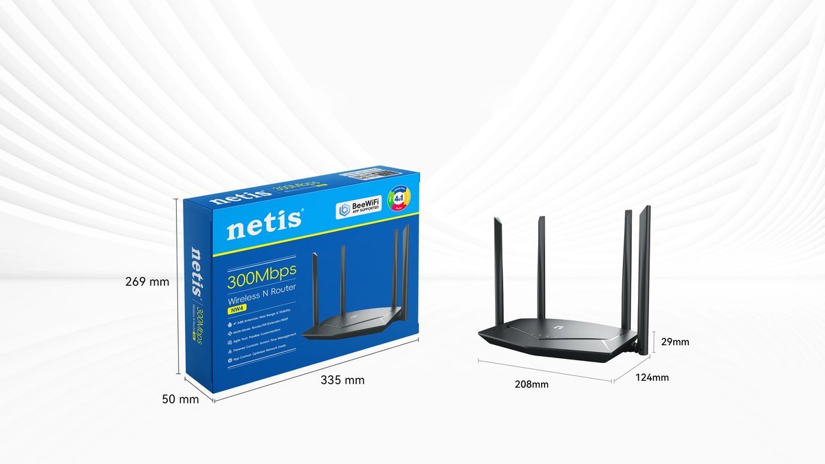 Netis NW4 300Mbps Wireless N Router - Front View