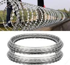 450mm Double Galvanized Razor Wire 10 Meters - Back View