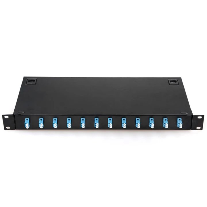 12 Port 1U LC/UPC Duplex MM Adapter Rack mount ODF