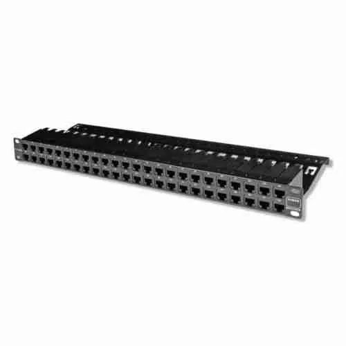 Siemon Z6AS-PNL-U48K ZMAX 48 PORT 6A SHIELDED PATCH PANEL 1 RMS BLACK COMPLETE