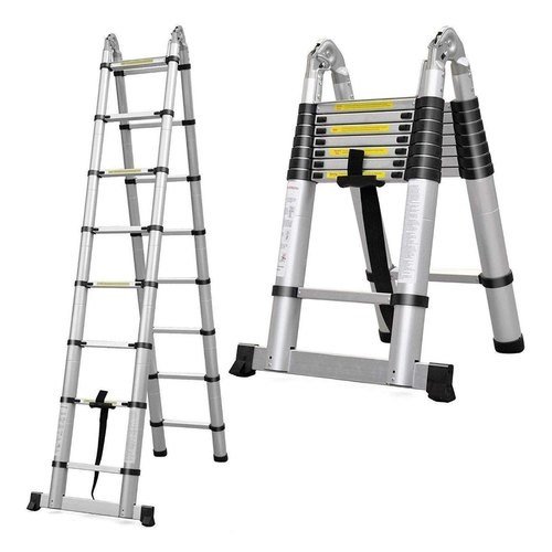 2.2m double telescopic aluminum ladder