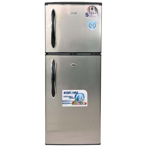 Bruhm 120L Double Door Refrigerator BRD-140 Inox (1YR WRTY)