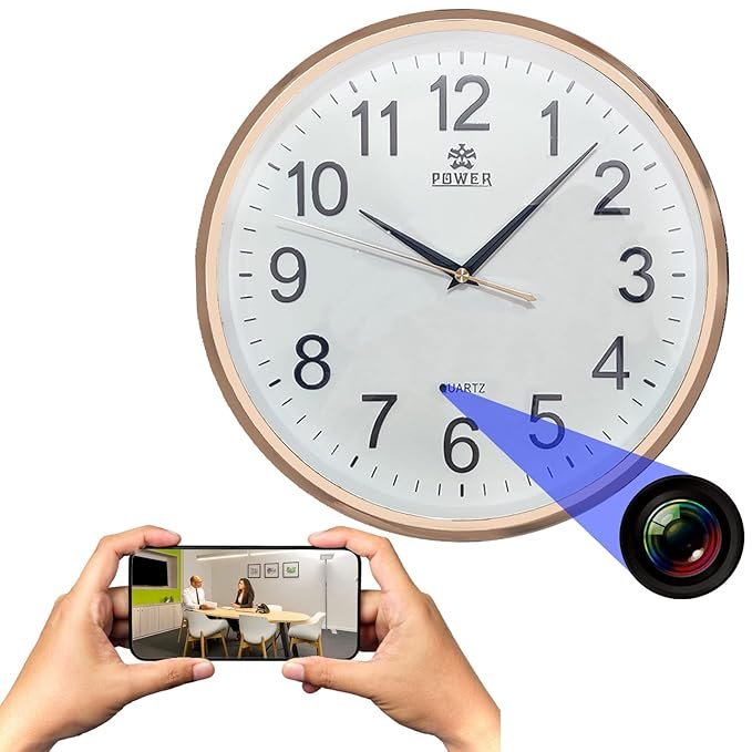 Wall Clock with 1080P Smart Wireless Wi-Fi Camera TF Card Recording With Audio