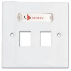 SIEMON CAT 6 DUAL FACEPLATE - Front View