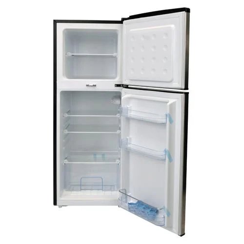 Bruhm 120L Double Door Refrigerator BRD-140 Inox (1YR WRTY) - Front View