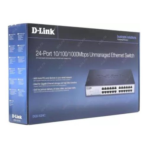 D LINK DGS-1024C 24-Port Gigabit Unmanaged Switch - Front View
