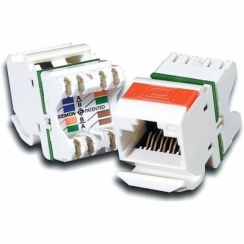 Siemon MX6-02 UTP Module CAT6 - Front View