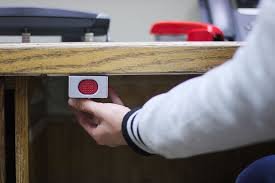 Center push panic button - Front View