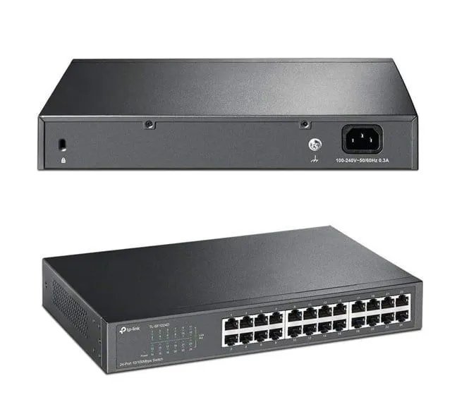 Tp link 24 port desktop/Rackmount switch (TL-SF1024D) - Front View